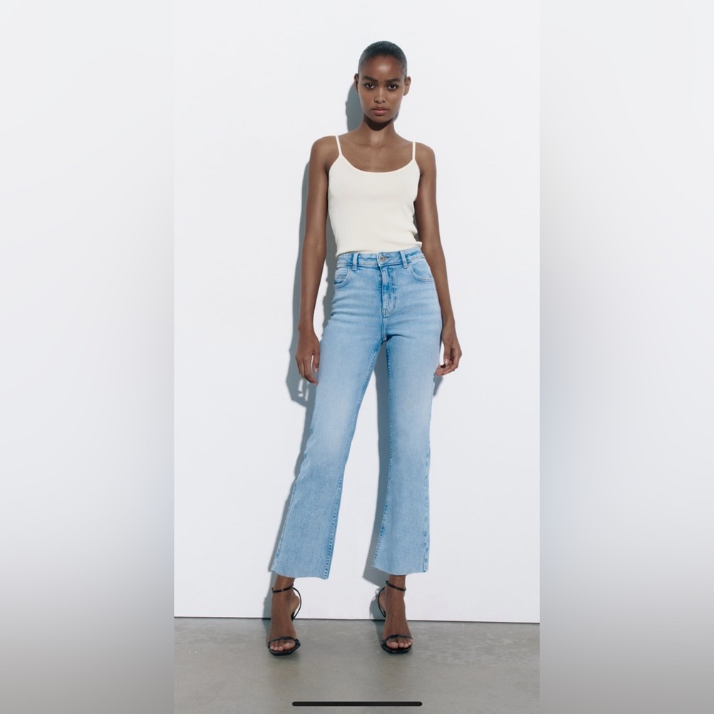 Zara high waisted mini flare jeans size 29